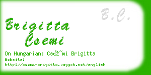 brigitta csemi business card